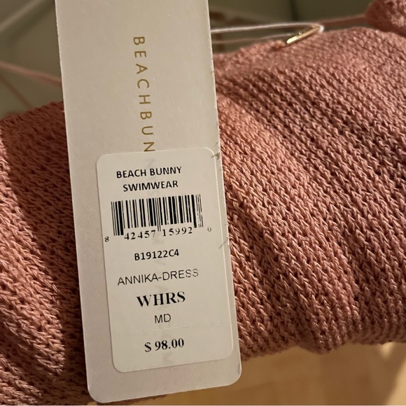 Beach Bunny Swimwear Annika Dress Coverup Whiskey Rose Pink Medium M BNWT